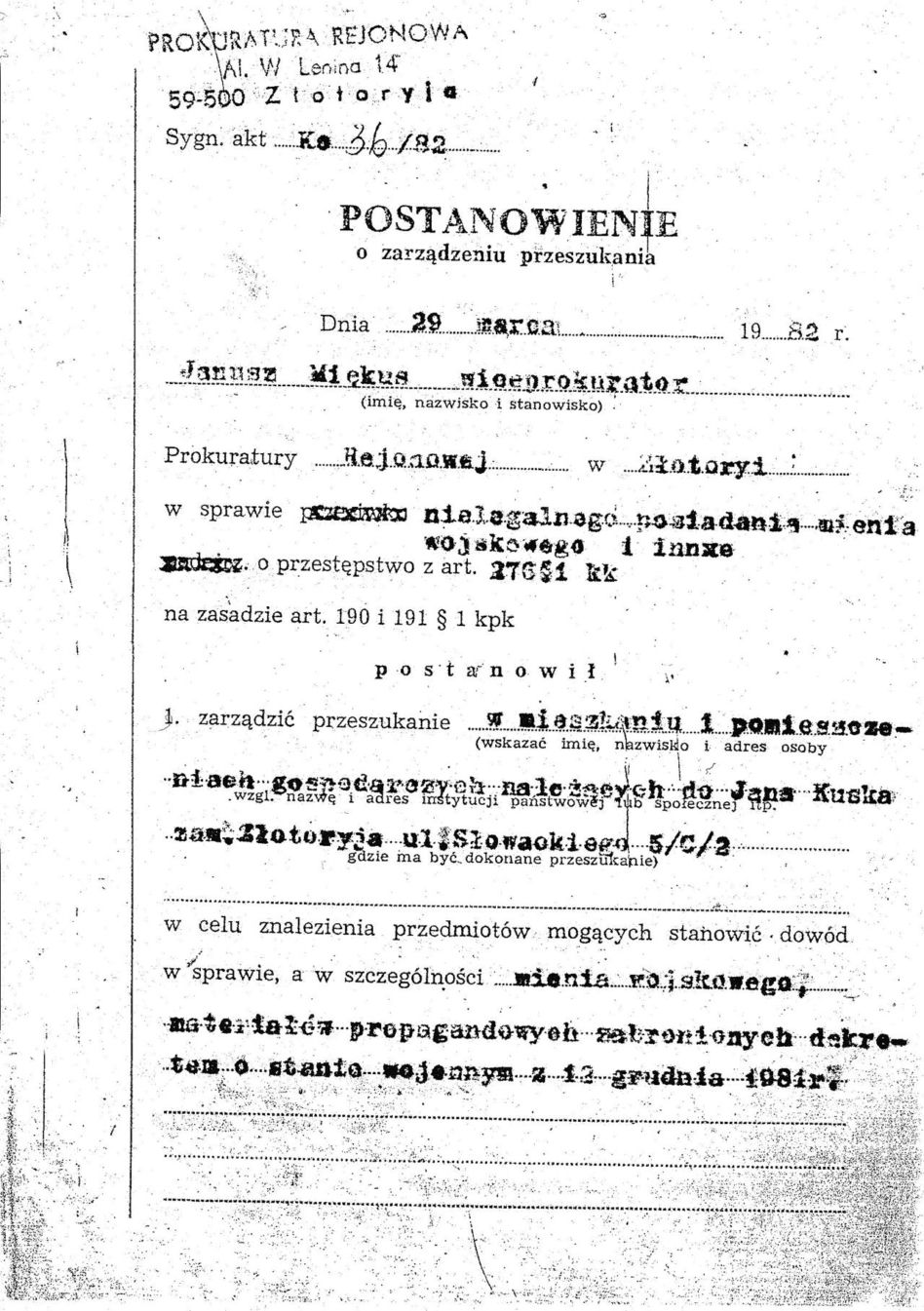 Zbuntowany sierżant Kusek