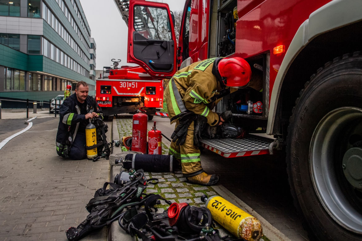 Gdańsk. Ewakuacja w Centrum Medycyny Nieinwazyjnej. Pożar w UCK