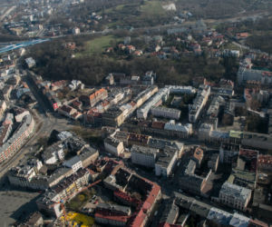 Kraków z lotu ptaka w czasie kwarantanny