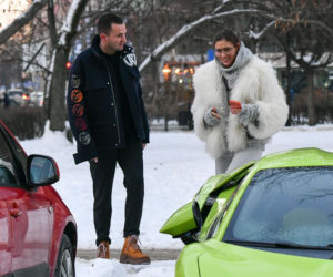 Klaudia Halejcio, mąż jej otworzył auto za całusa