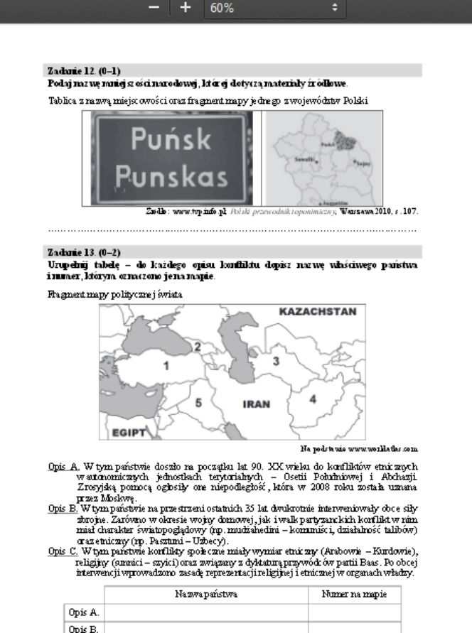 Matura rozszerzona WOS 5
