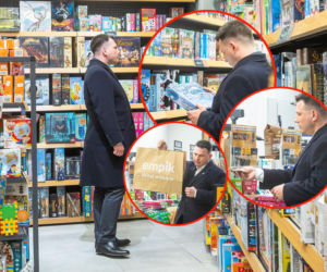 Sławomir Mentzen na zakupach w galerii