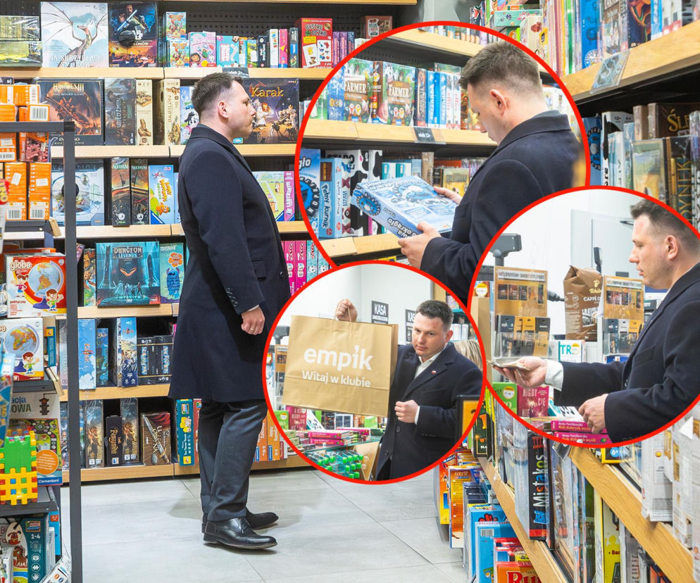 Sławomir Mentzen na zakupach w galerii