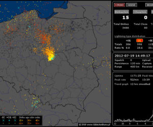 BURZE nad POLSKĄ 19.07.2012: NA ŻYWO - gdzie są i gdzie będą burze - MAPY, pogoda na czwartek, 19.07.2012