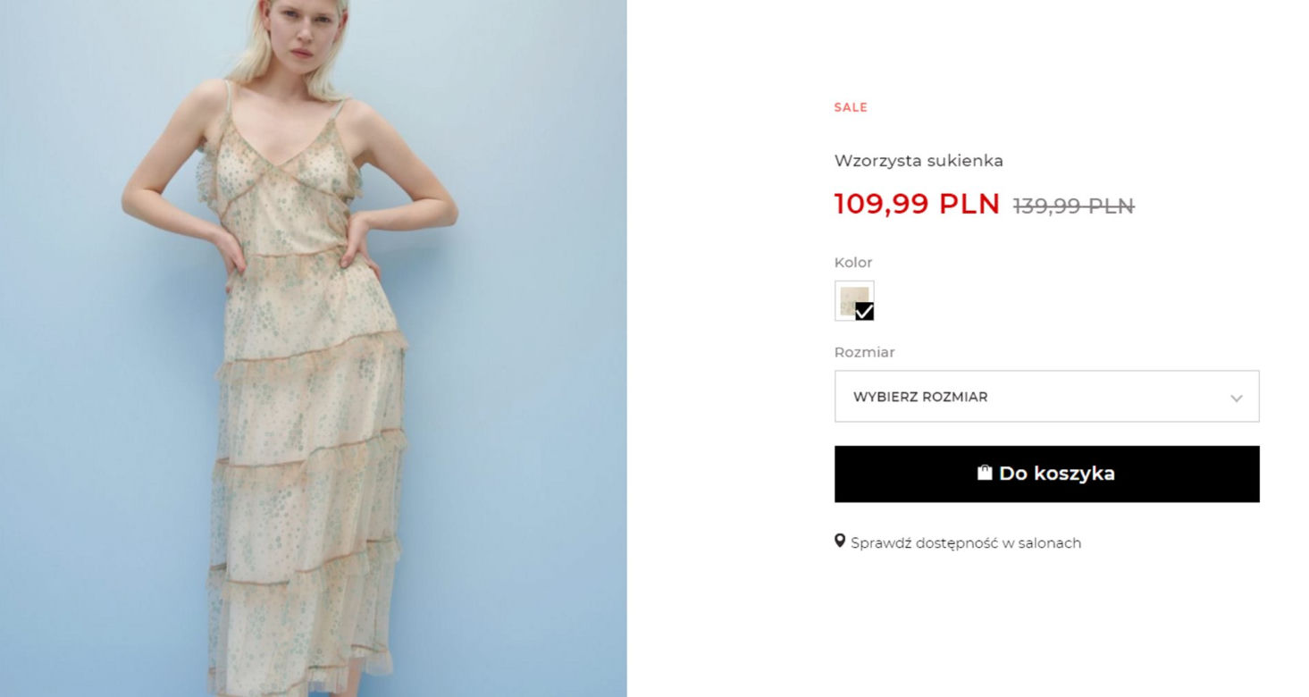 letnie sukienki z wyprzedaży Reserved