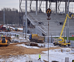 Budowa stadionu w Szczecinie - luty 2021