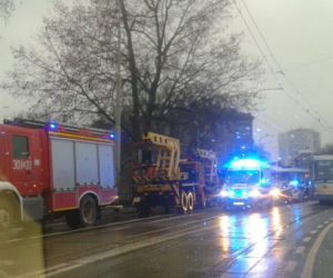 Zderzenie dwóch tramwajów obok Dworca Świebodzkiego