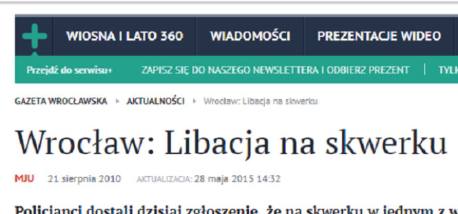 Libacja na skwerku - ojciec wszystkich fake newsów. O co chodziło? 