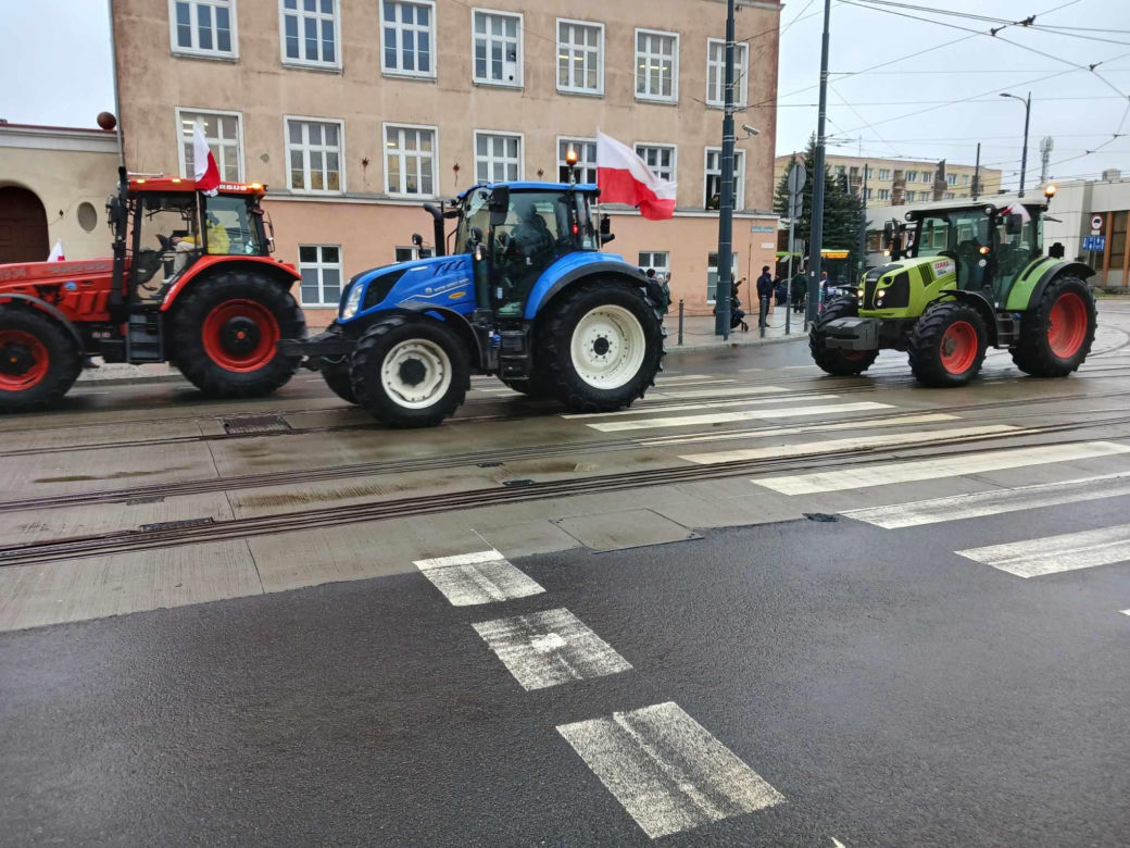 Protest rolników w Olsztynie 20 lutego