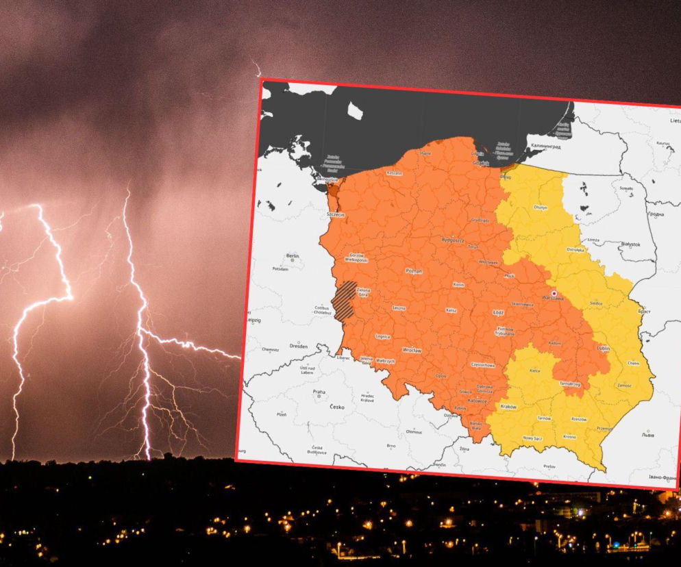 Niebezpieczny front nad Polską. Wiatr do 100 km/h, grad i ulewy 