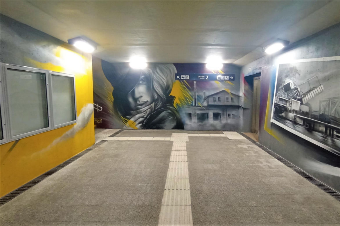 Tunel na stacji w Szczecinie Podjuchach
