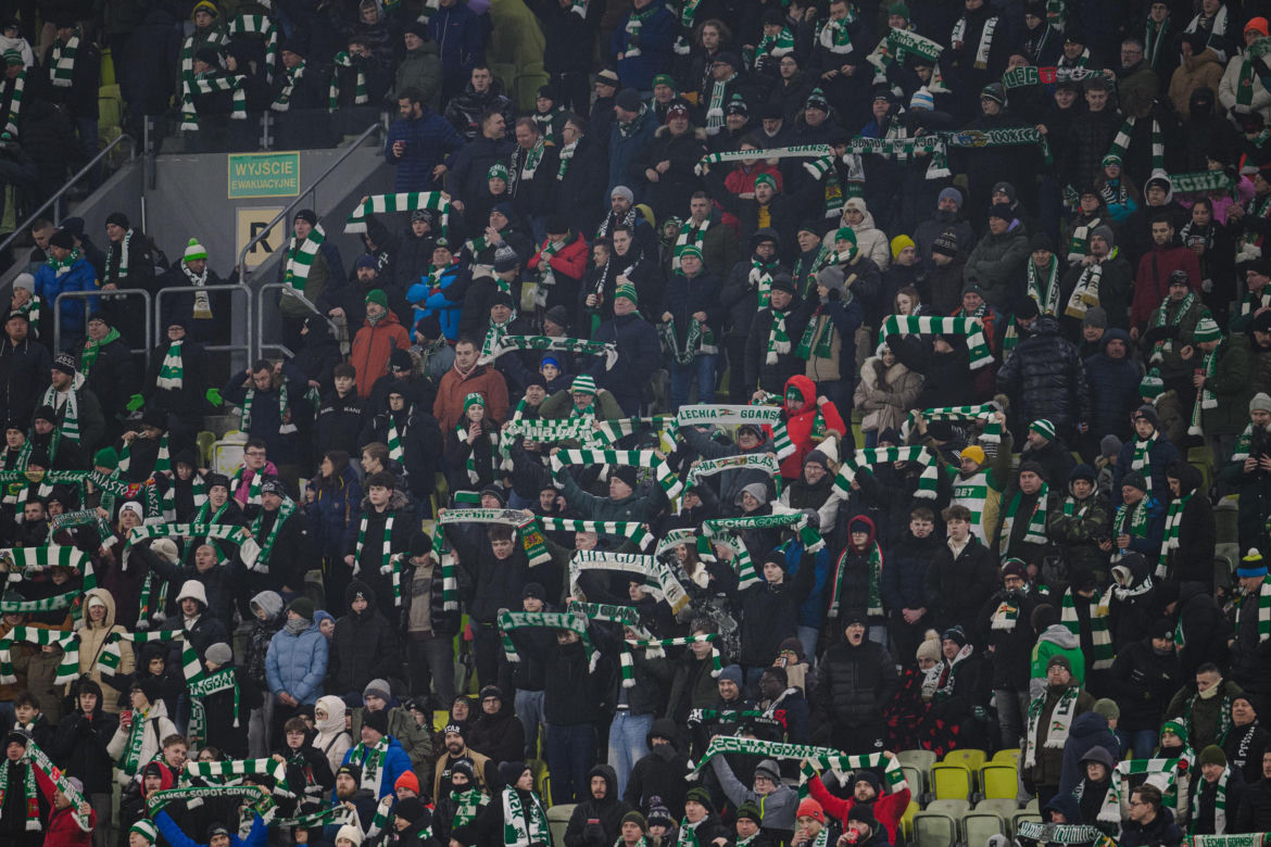 Lechia Gdańsk - Cracovia, zdjęcia kibiców z meczu 20. kolejki PKO BP Ekstraklasy