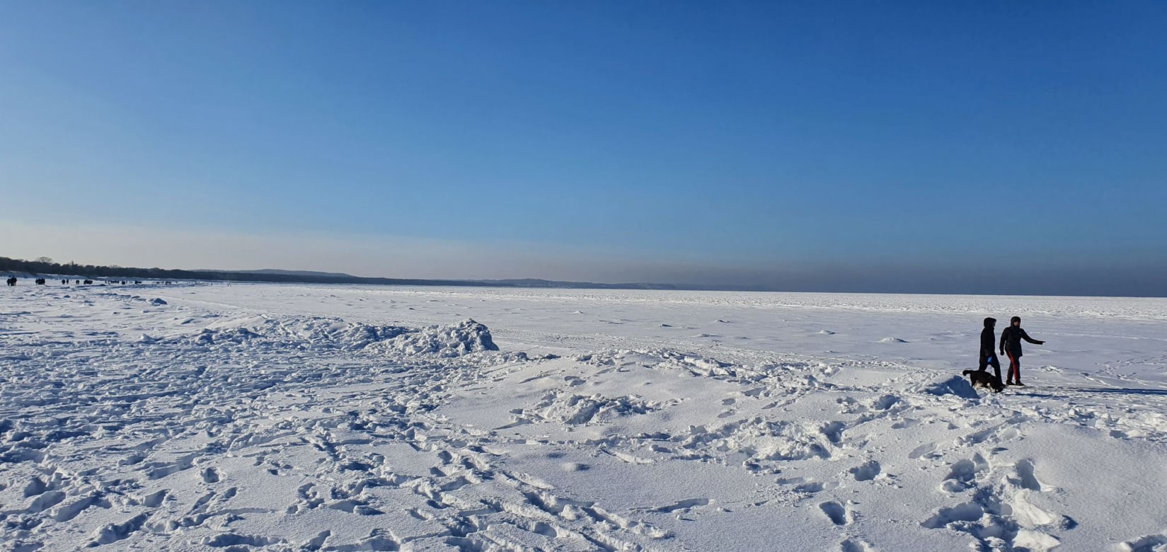 Plaża w Świnoujściu w zimowej odsłonie