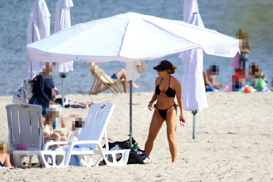  Ewa Skibińska na plaży w Sopocie