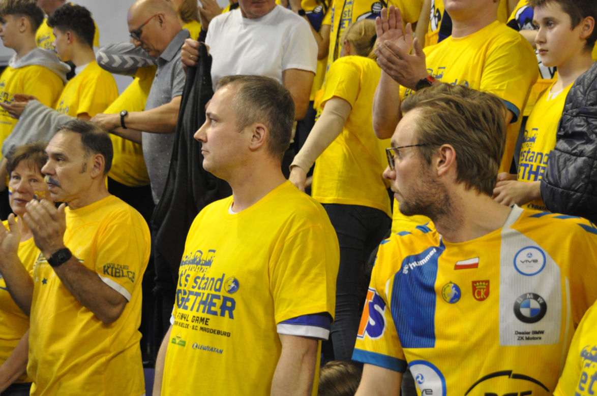 Kibice na meczu Industria Kielce - SC Magdeburg