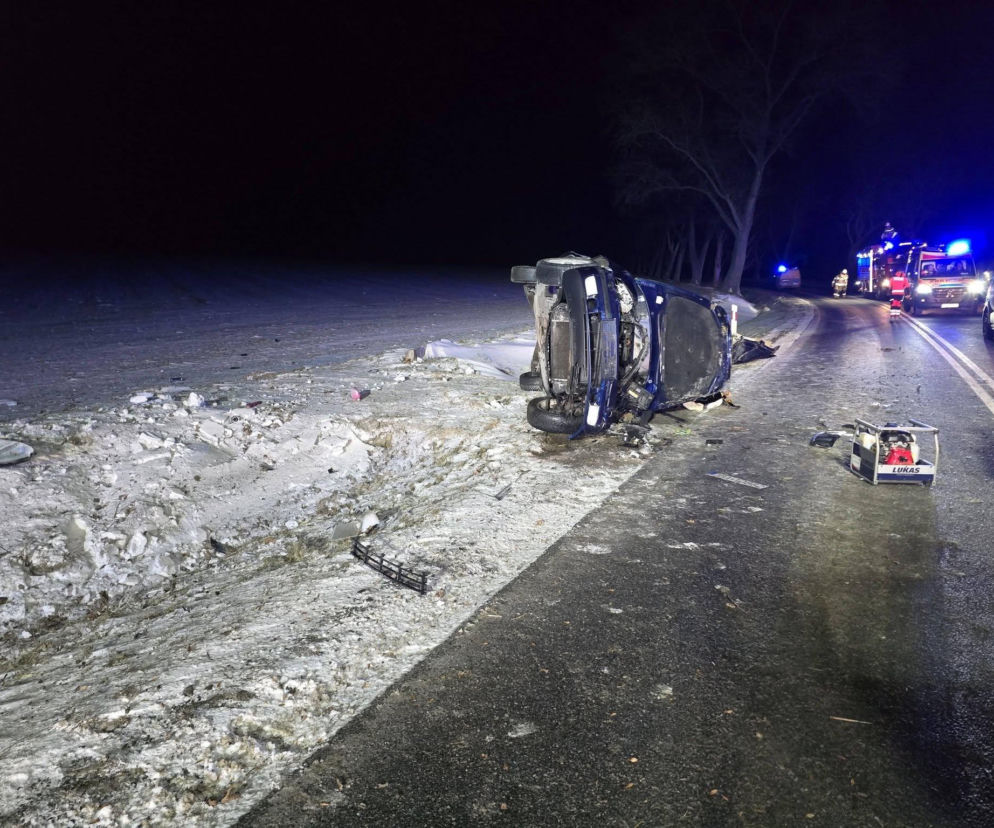 Tragedia na Dolnym Śląsku! Samochód wypadł z drogi, jedna osoba nie żyje