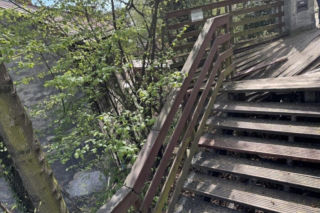 Zawalenie się schodów w Cieszynie