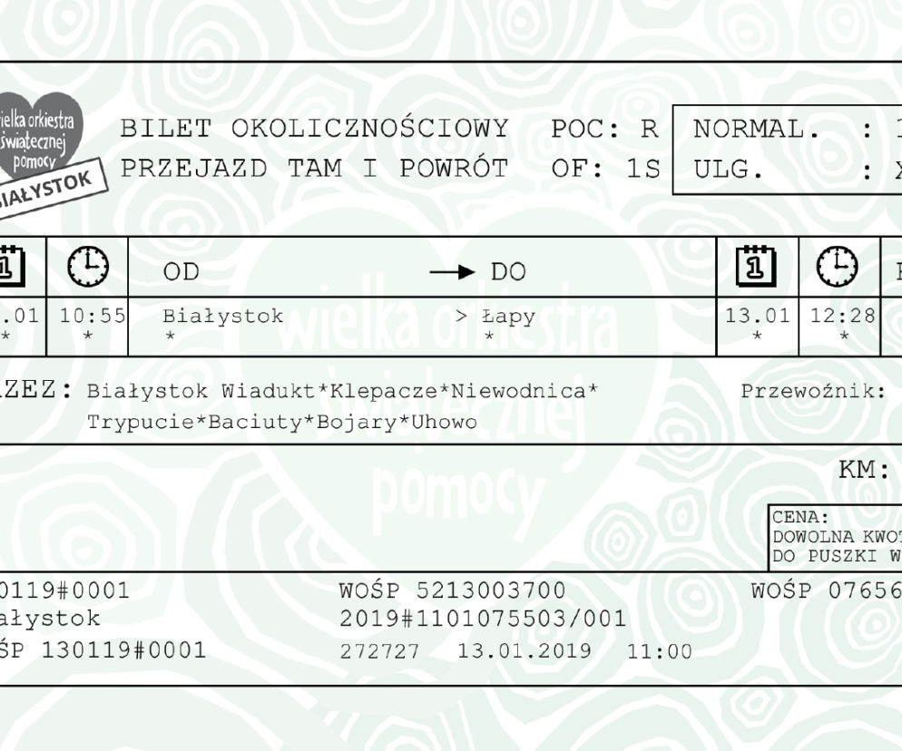 Tak będzie wyglądał bilet na podróż z Białegostoku do Łap