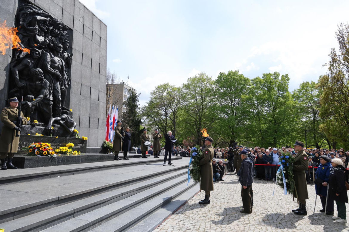 Oficjalne uroczystości z okazji 81. rocznicy wybuchu powstania w getcie warszawskim