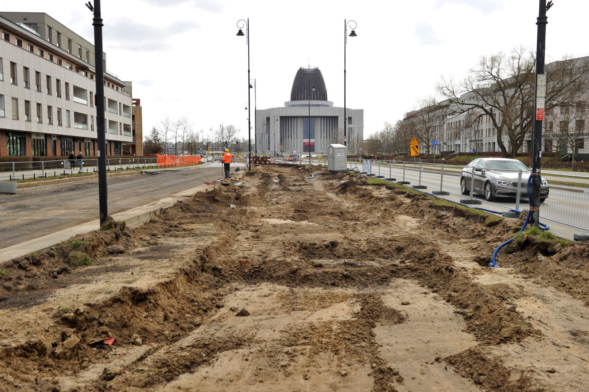 Tak wygląda budowa tramwaju do Wilanowa