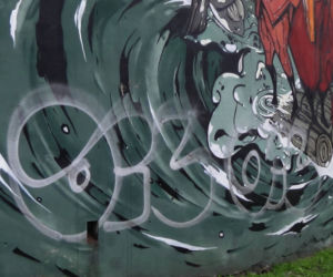 Wandale zniszczyli mural na ul. Toruńskiej w Bydgoszczy