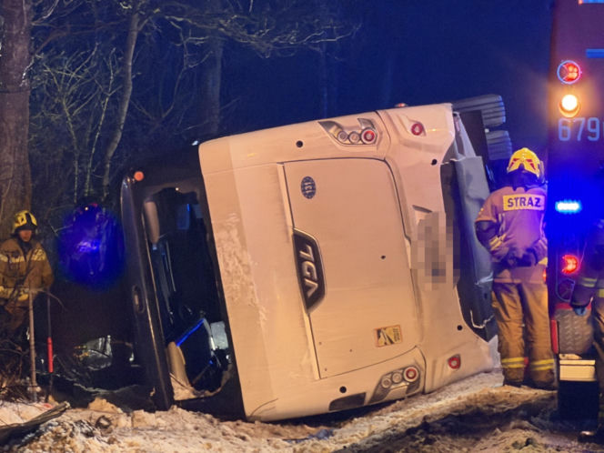 Koszmarny wypadek autobusu pod Wyszkowem