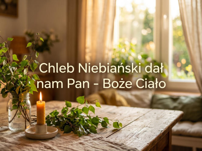 Kartka z życzeniami na Boże Ciało