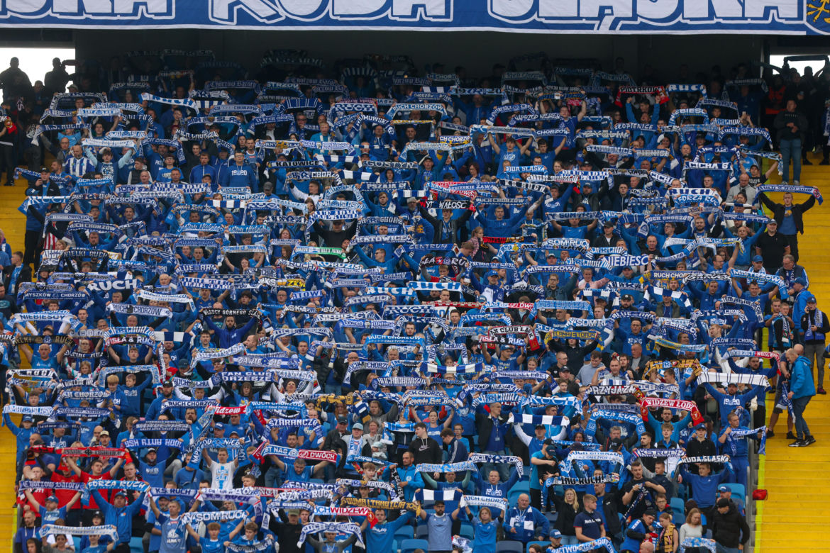 Kibice na meczu Ruch Chorzów - ŁKS