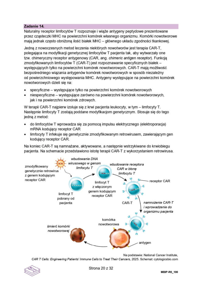 Matura 2026 biologia poziom rozszerzony - arkusz CKE