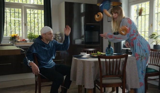 Barwy szczęścia, odcinek 3299. Łukasz (Michał Rolnicki), Agnieszka (Katarzyna Tlałka)