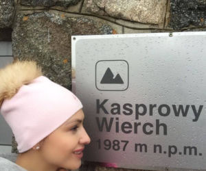 Angelika Fajcht w górach. 