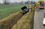Samochód wpadł do rowu. Wypadek w miejscowości Niwki