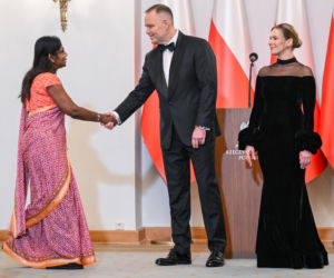 Nawroccy zadali szyku na spotkaniu z Korpusem Dyplomatycznym