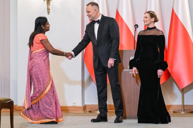 Nawroccy zadali szyku na spotkaniu z Korpusem Dyplomatycznym