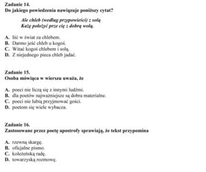 Próbny egzamin gimnazjalny - Język polski