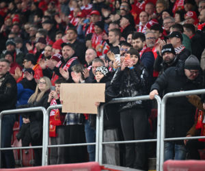 Widzew Łódź - Lech Poznań: Zdjęcia kibiców i zawodników z meczu 24. kolejki PKO BP Ekstraklasy