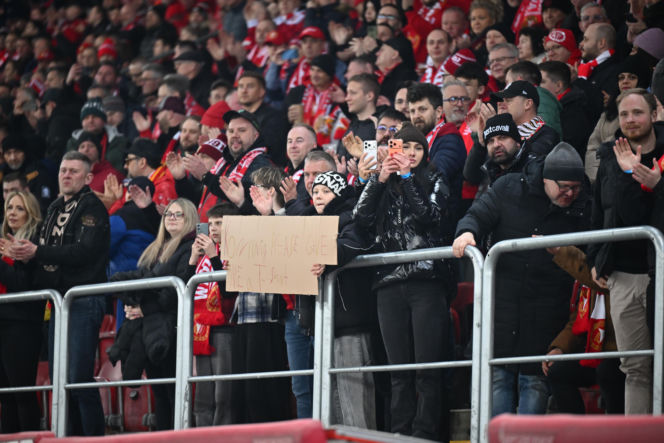 Widzew Łódź - Lech Poznań: Zdjęcia kibiców i zawodników z meczu 24. kolejki PKO BP Ekstraklasy