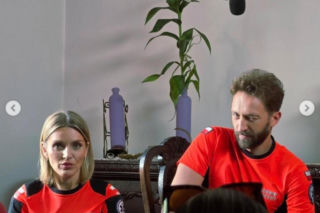 Na sygnale nowy sezon na planie. Beata (Justyna Sieniawska), Piotr (Dariusz Wieteska)
