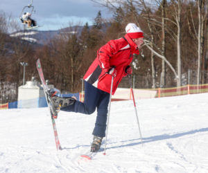 Michał Wójcik z PiS szaleje na nartach