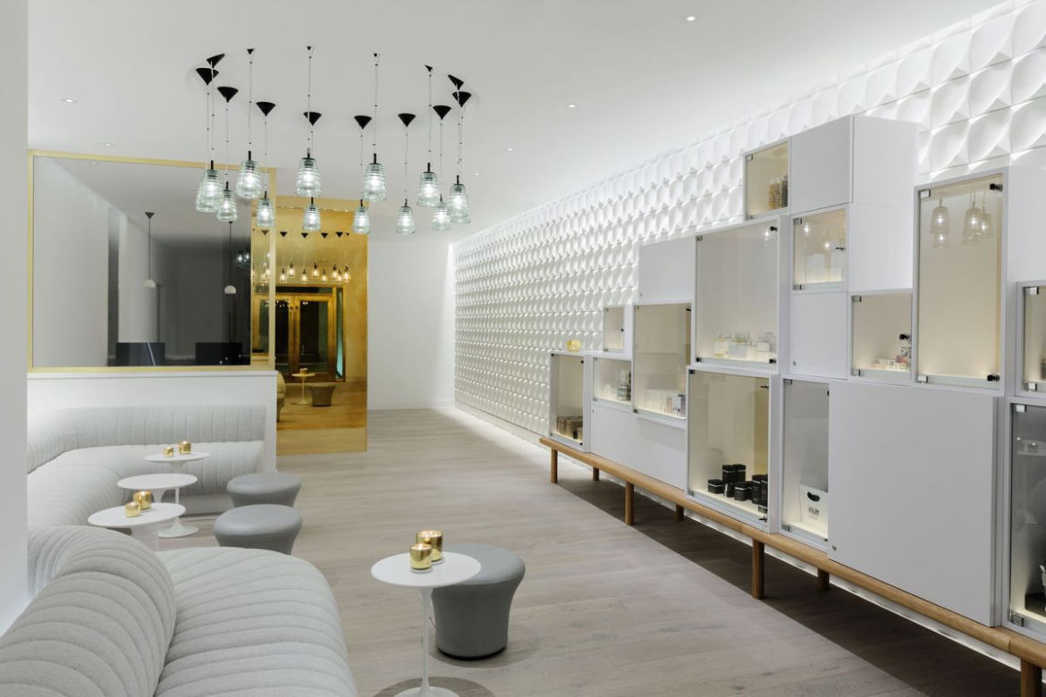 Wnętrze hotelu Mondrian w Londynie