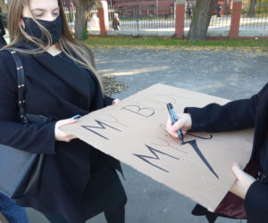 Protest uczniowski w Grudziądzu