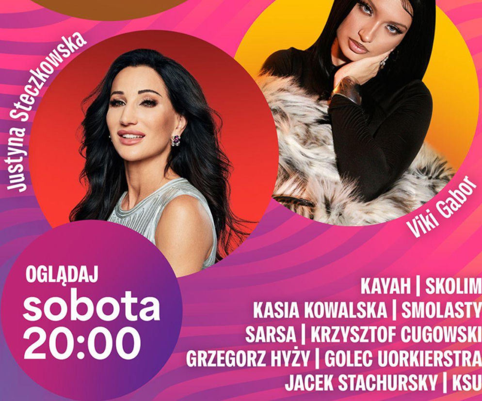 Justyna Steczkowska i Viki Gabor na plakacie koncertu w Lublinie. O trasie Lato z Radiem i TVP przeczytasz na SE.