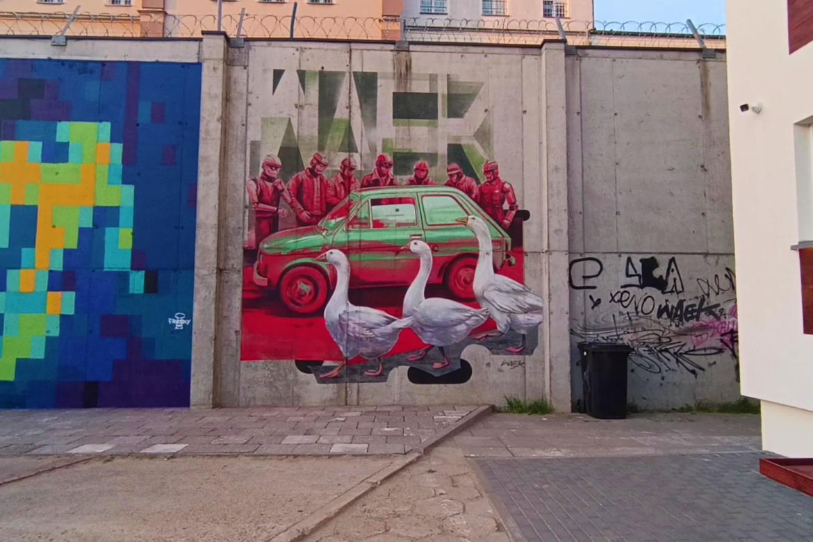 Street-art na murach aresztu
