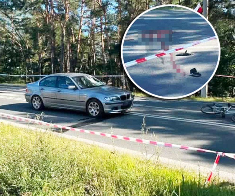 Wypadek na przejściu pod Warszawą. BMW uderzyło w 16-letnią rowerzystkę