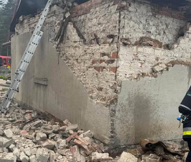 Potężny wybuch zniszczył dom w Wólce Poznańskiej