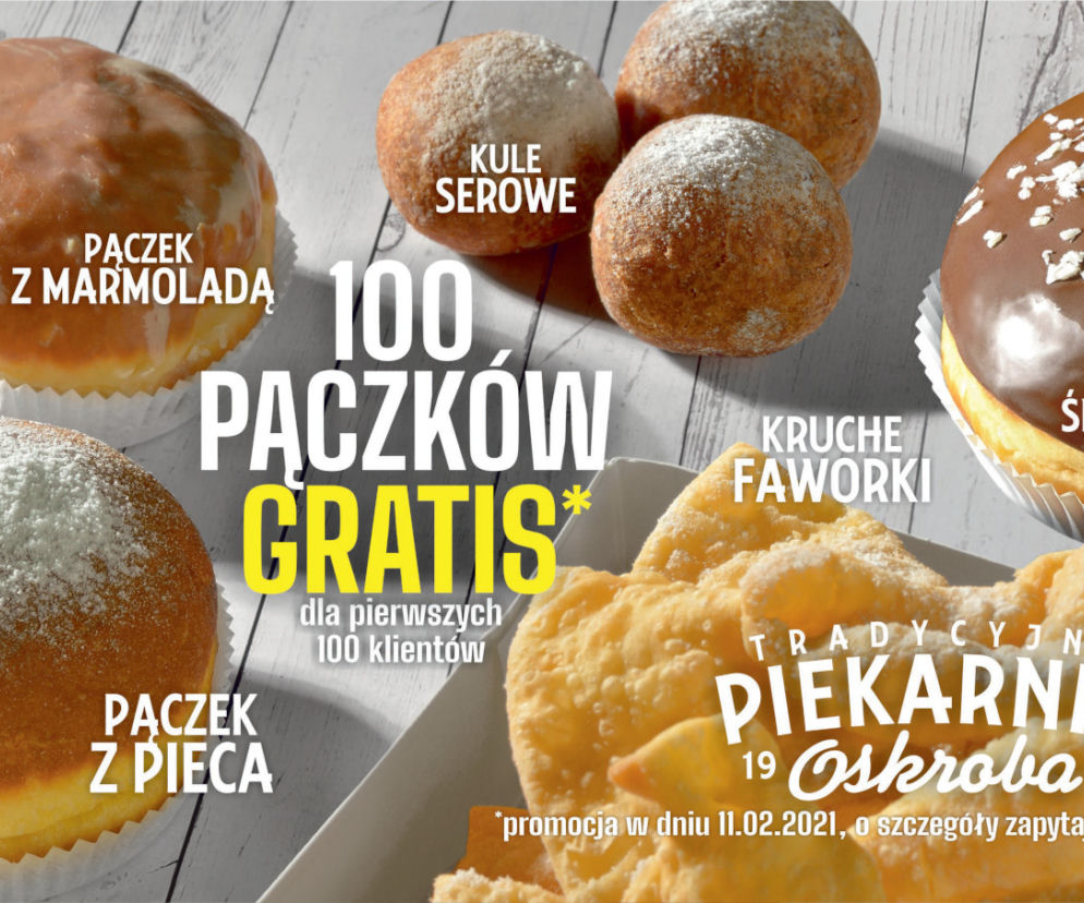 Ponad 10 tys. darmowych pączków z warszawskiej piekarni