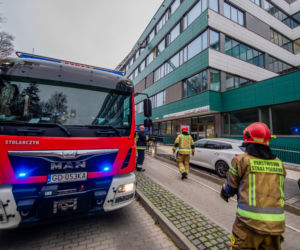 Gdańsk. Ewakuacja w Centrum Medycyny Nieinwazyjnej. Pożar w UCK