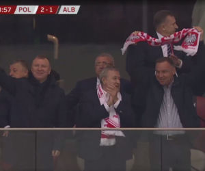 Polska - Albania: Zwariowana radość prezydenta Dudy po golu