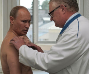 Władimir Putin w szpitalu w Smoleńsku