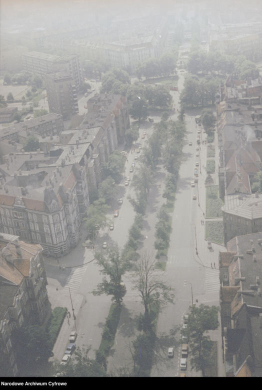 Szczecin z lotu ptaka w latach 80. XX wieku